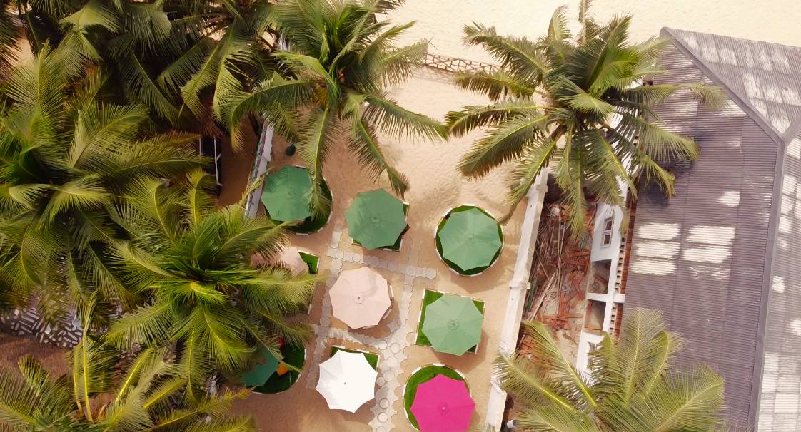 Drone view ground sitout